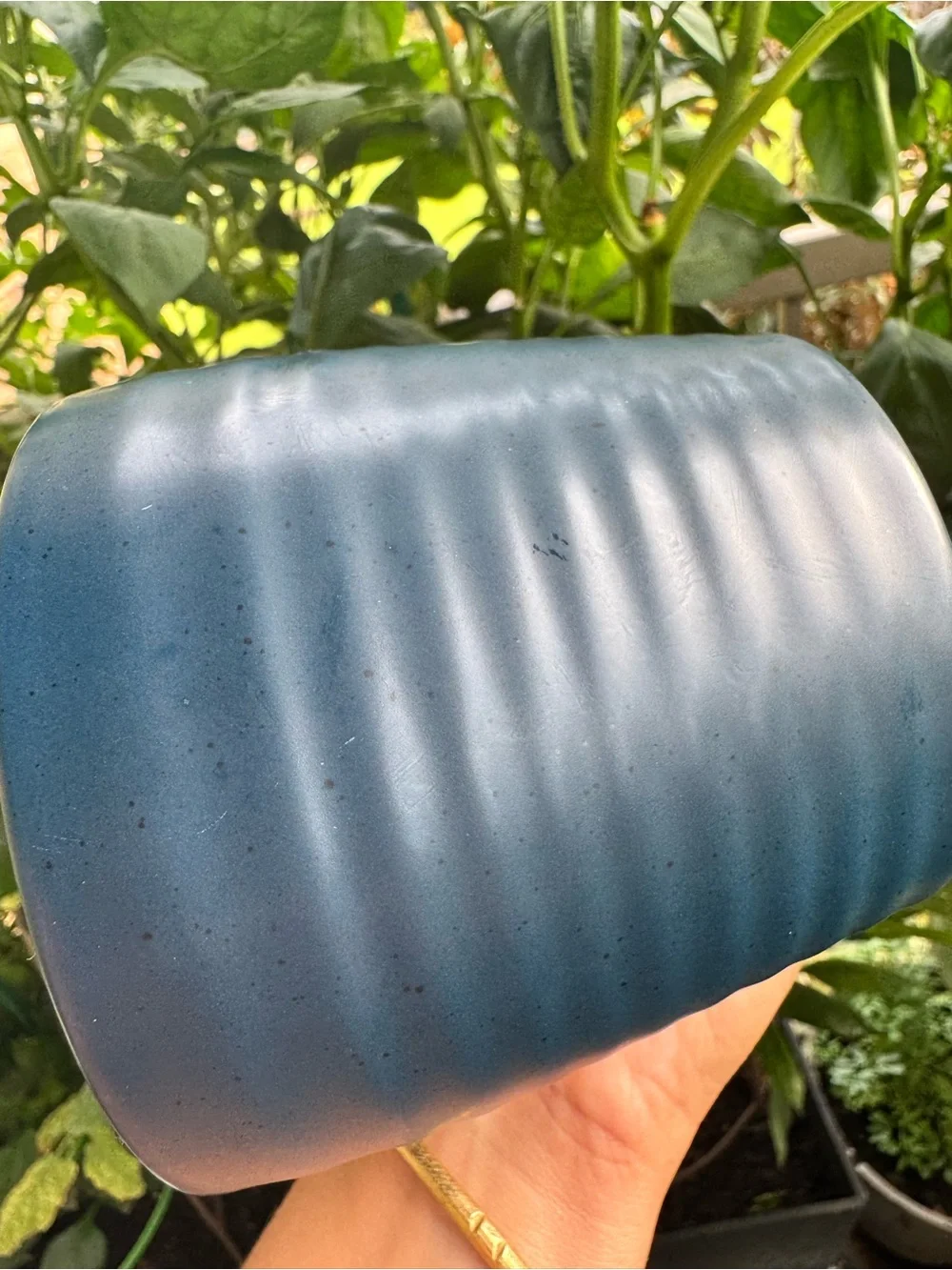 Blue Ceramic Accent Mug - Sleek Everyday Cup